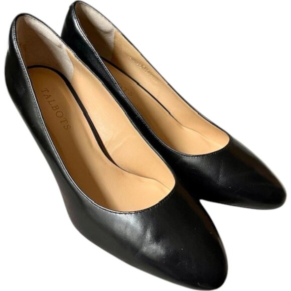 Talbots Shoes - Talbots Classic Leather Pumps Made in Brazil 2.5” Heel - Black - 8 WIDE